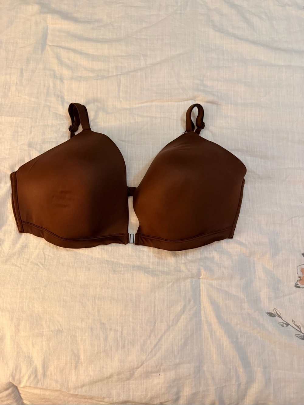 PINK Victoria's Secret Brown Front-Closure T-Shirt Bra